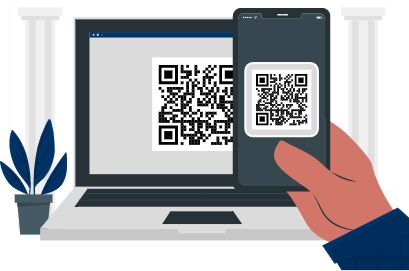 User scanning the QR code